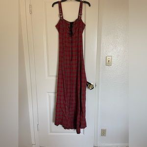 Lip Service red plaid gown/dress Small/ Petite